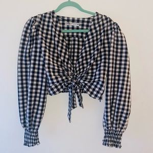 ZARA GINGHAM BLOUSE